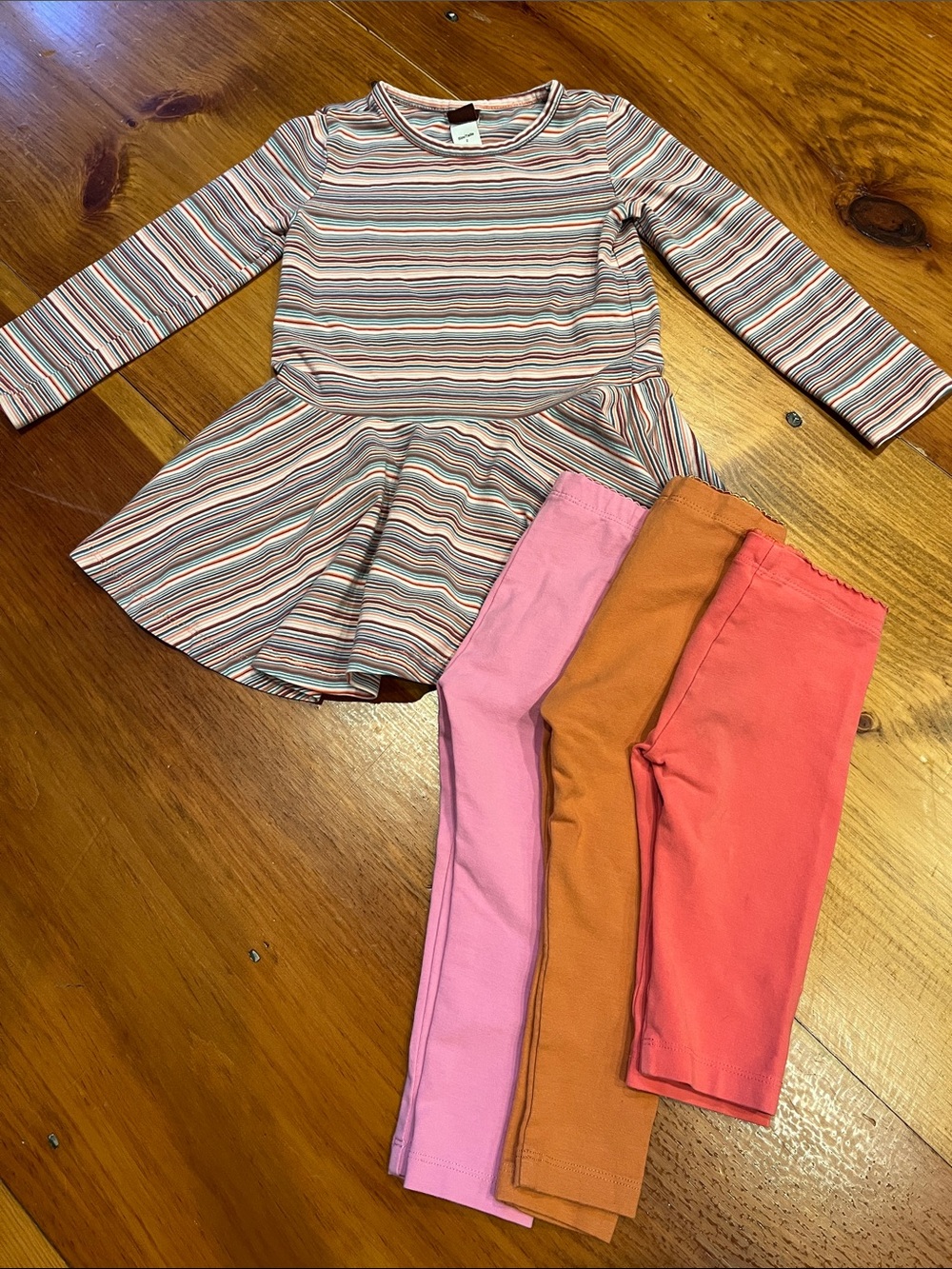 Set/4 TEA COLLECTION 2T Mix & Match Leggings Dress
